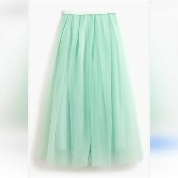 NWT J. Crew Mint Tulle Ball Skirt Size 10 - Picture 3 of 5